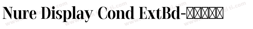 Nure Display Cond ExtBd字体转换